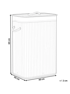Wäschekörbe KOMARI in Grau/Weiß - (W) 40 x (H) 60 x (L) 30 cm