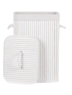 Wäschekörbe KOMARI in Weiß - (W) 40 x (H) 60 x (L) 30 cm