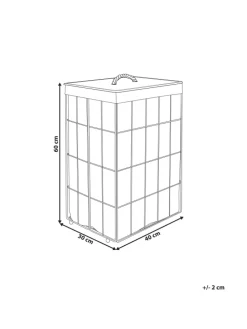 Wäschekörbe MIRISSA in Schwarz/Weiß/Braun - (W) 40 x (H) 60 x (L) 30 cm