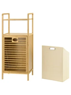 Wäscheregal Rendalen Bambus in Beige (L)40cm (B)30cm (H)95cm