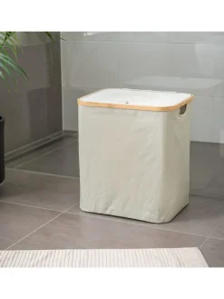 Wäschesammler 60 Liter beig