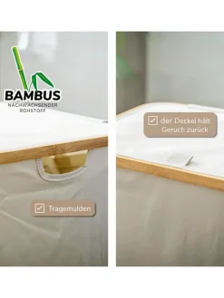 Wäschesammler 100 Liter beige