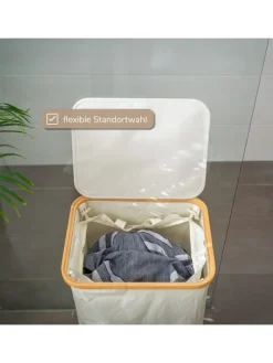 Wäschesammler 100 Liter beige