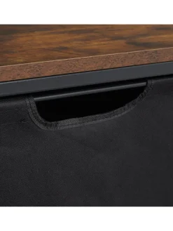 Wäschesammler in Braun/ Schwarz - (B)73 x (H)72 x (T)33 cm