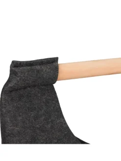 Wäschesammler in Dunkelgrau/ Natur - (B)62 x (H)68 x (T)34,5 cm