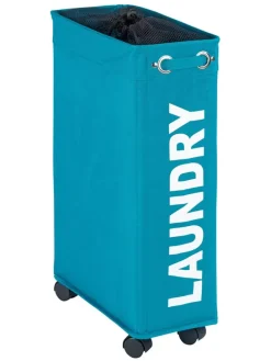 Wäschesammler "Laundry" in Blau - 43 l