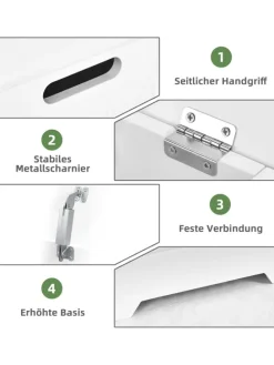 Wäscheschrank freistehend in Weiß