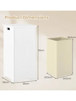 Wäscheschrank freistehend in Weiß