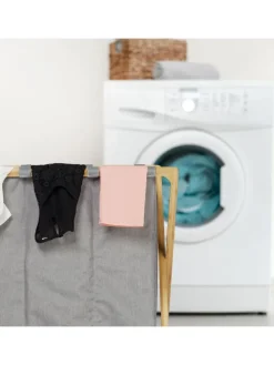 Wäschesortierer in Grau/Natur - 3x 28 l