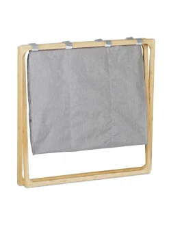 Wäschesortierer in Grau/Natur - 3x 28 l