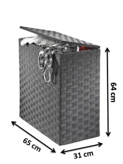 Wäschesortierer NYLONDIVIDEBW in Schwarz