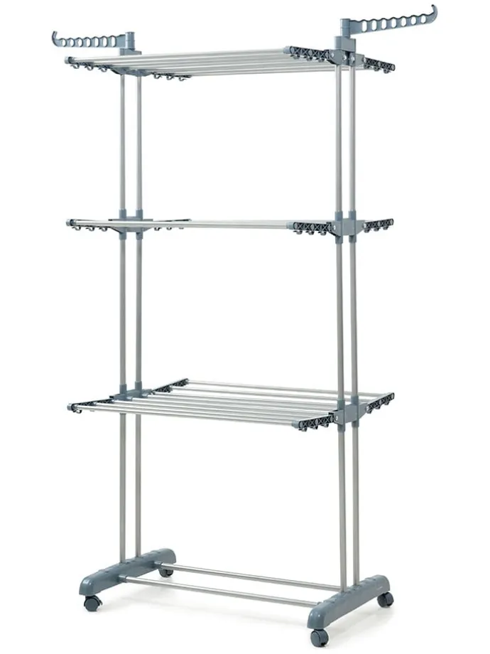 Wäscheständer in Silber/ Grau