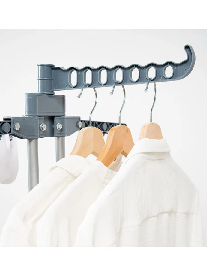 Wäscheständer in Silber/ Grau