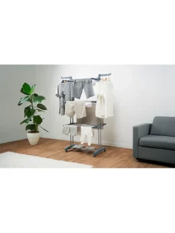 Wäscheständer in Silber/ Grau