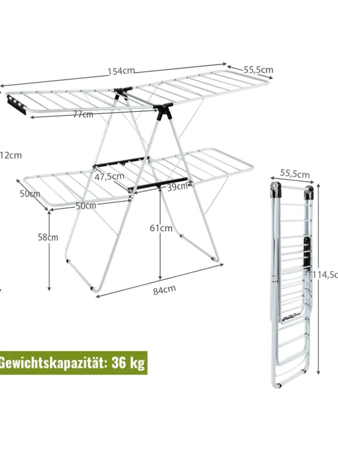 Wäscheständer in Weiß