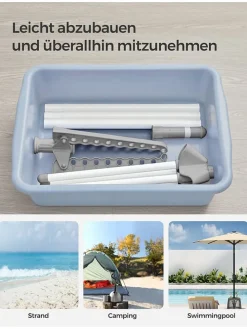 Wäscheständer in Weiß/ Grau - (H)150 cm