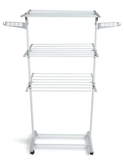 Wäscheständer in Weiß/ Grau - (B)126 x (H)160 x (T)57 cm