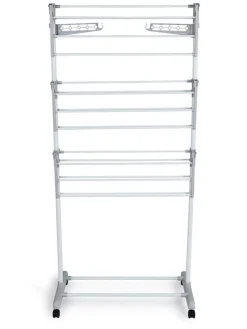 Wäscheständer in Weiß/ Grau - (B)126 x (H)160 x (T)57 cm