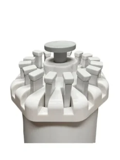 Wäscheständer in Weiß/ Silber - (H)121 x Ø112 cm