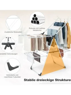 Wäscheständer klappbar in Weiß