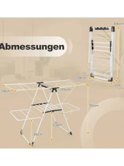 Wäscheständer klappbar in Weiß