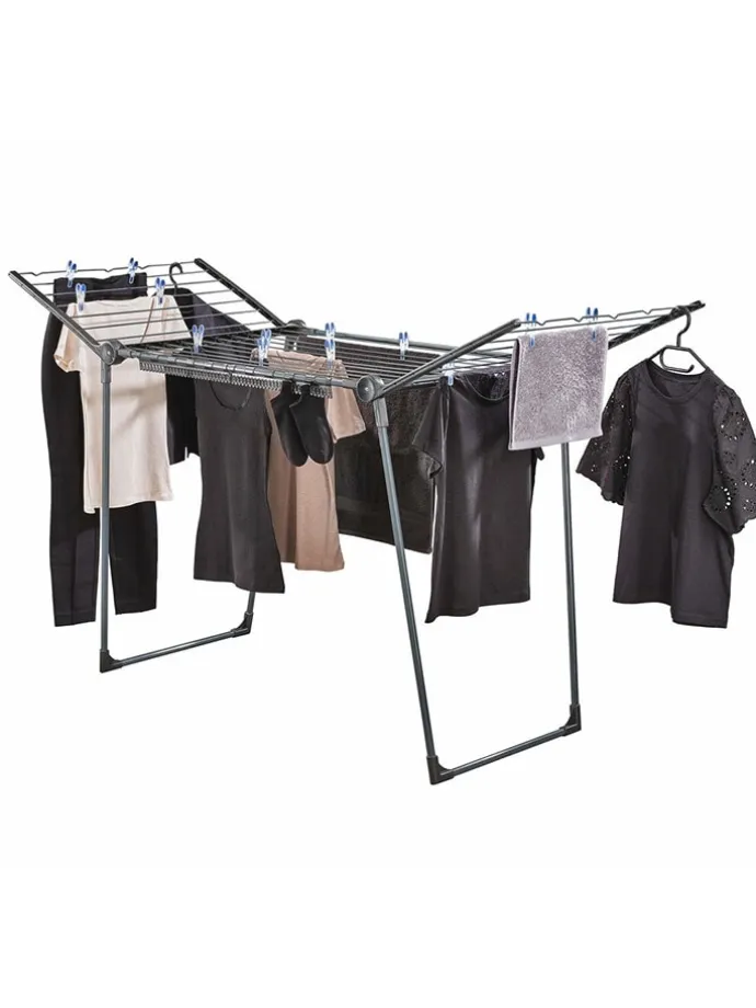 Wäscheständer "Pegasus 200" in Schwarz - (B)167 x (H)107 cm