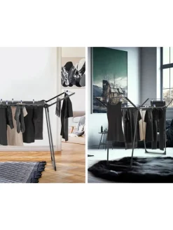 Wäscheständer "Pegasus 150 Solid" in Schwarz - (B)157 x (H)87 x (T)55 cm