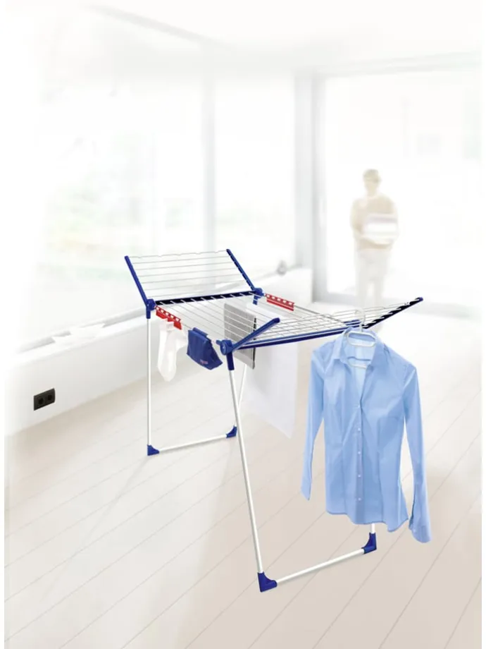 Wäscheständer "Pegasus 200 Solid Comfort" in Dunkelblau/ Weiß - (B)167 cm