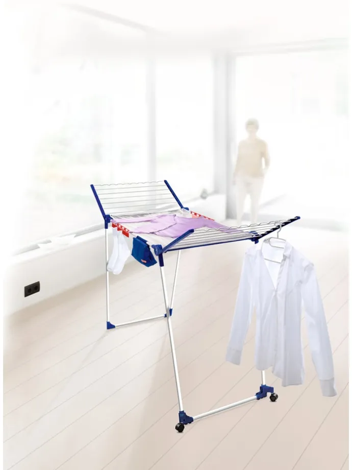 Wäscheständer "Pegasus 200 Solid Deluxe Mobile" in Dunkelblau - (B)167 cm