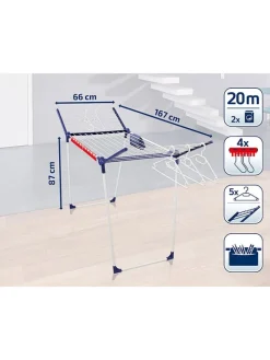 Wäscheständer "Pegasus 200 VS" in Dunkelblau - (H)107 cm
