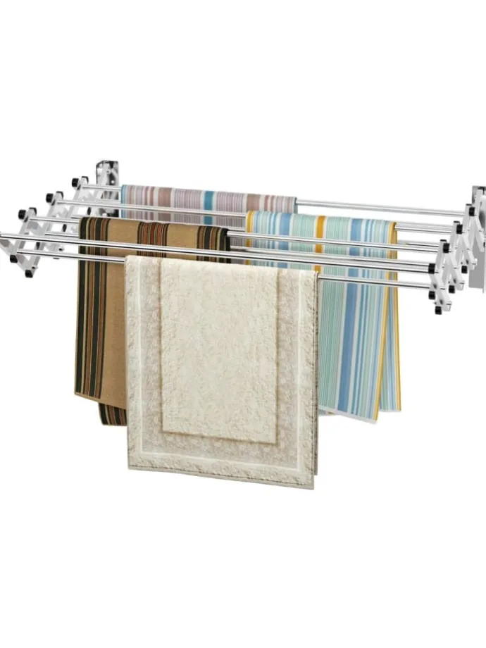 Wäscheständer Wandmontage 86cm in Silber