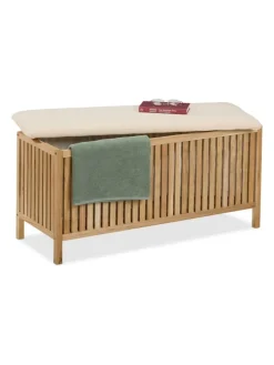 Wäschetruhe in Natur/ Weiß - 100 l