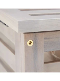 Wäschetruhe in Weiß - 52 l