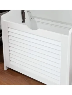 Wäschetruhe in Weiß - (B)50 x (H)53 x (T)35cm