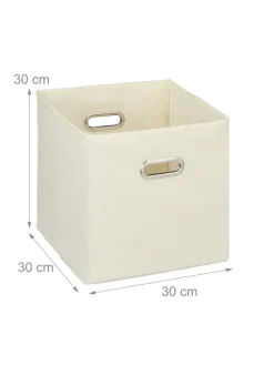 2x Aufbewahrungsbox in Beige - 30 cm