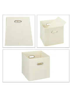 2x Aufbewahrungsbox in Beige - 30 cm