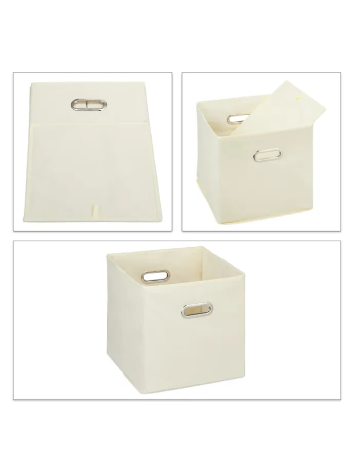 2x Aufbewahrungsbox in Beige - 30 cm
