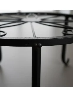 2x Blumenständer in Schwarz - (H)11 x Ø23 cm