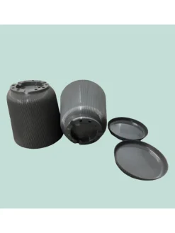 2x Blumentopf in Dunkelgrau - (H) 20 x Ø 20 cm