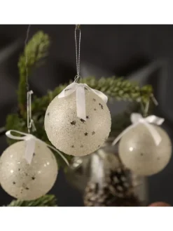 12x Christbaumkugeln Weihnachtskugeln bruchfest 2 Designs D: 8cm transparent