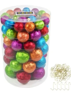 60x Eislack Christbaumkugeln Glas Kugeln versch. Größen in Bunt