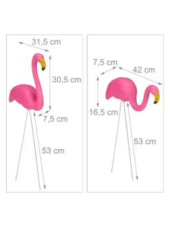 12x Flamingo Figur in Pink