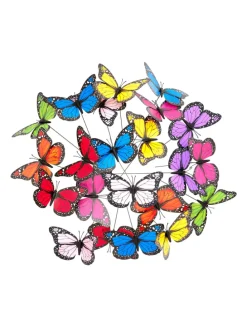 36x Gartendeko Schmetterling in Bunt