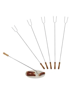 12x Grillspieße in Silber/ Natur