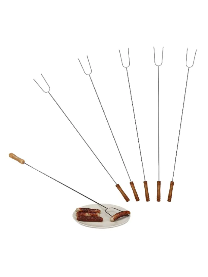 12x Grillspieße in Silber/ Natur