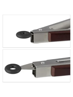 3x Grillzange in Silber