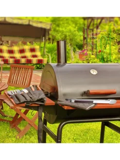 9x Grillzange in Silber