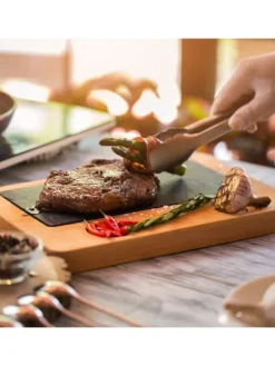 9x Grillzange in Silber