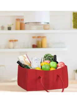 2x Kaminholztasche in Rot