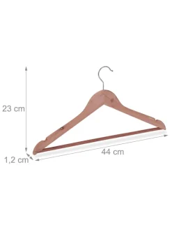 24x Kleiderbügel in Natur